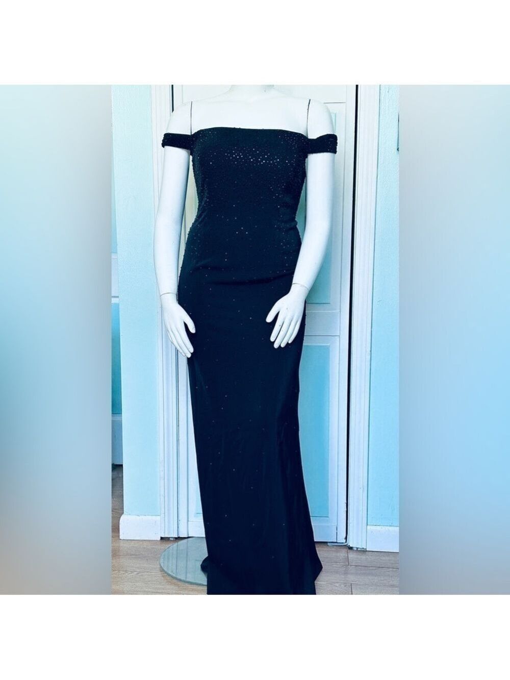 Size 18 20 Black Mermaid Fitted Wedding Gown Prom Dress Bridal Pageant Mother